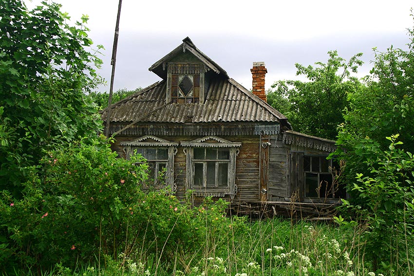 облицовка деревенского дома.