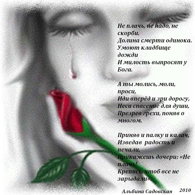 Стих не плачьте матери Стих не плачьте матери