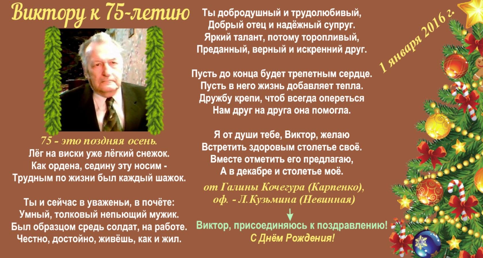 Поздравления с днем рождения папу с 75 летием Поздравления с днем рождения папу с 75 летием