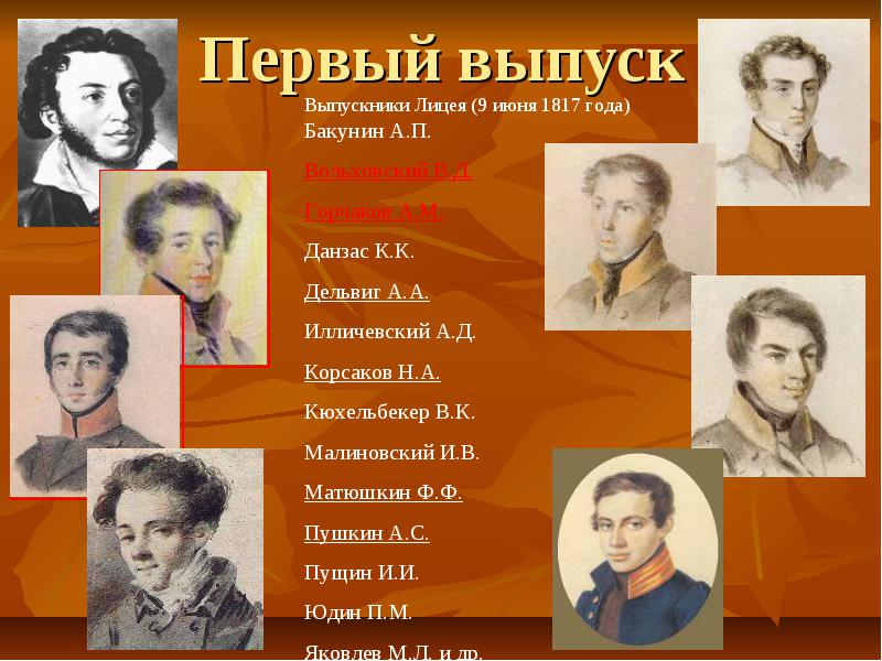 Лучшие друзья пушкина доклад 8727