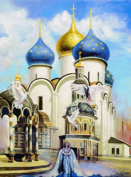 Церковь на открытку, своими руками