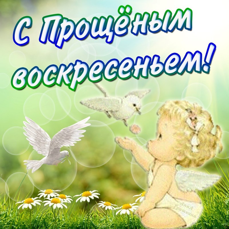 Открытки прощенного воскресение, открытки