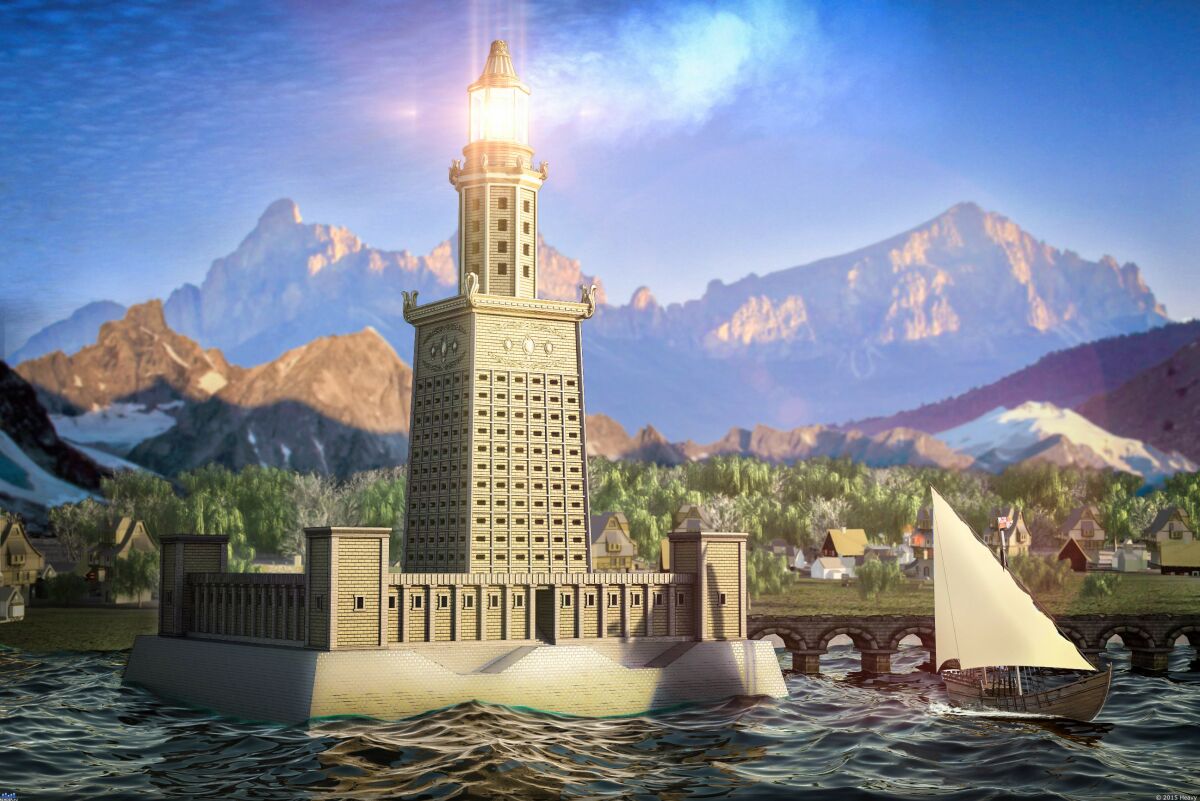 Картинка александрийский маяк, днем